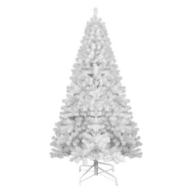 7ft Unlit White Halloween Christmas Tree with 1064 Branch Tips for Holiday Decoration