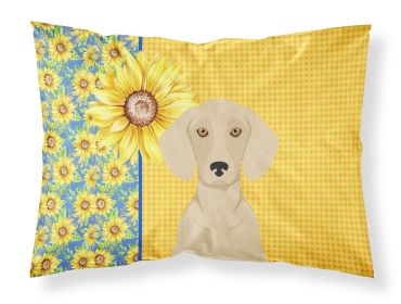 Summer Sunflowers Cream Dachshund Standard Pillowcase Lightweight Super Soft Easy Care Decorative Artwork Pillowcase, Standard