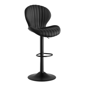 Bar Stools Set of 2 Modern Swivel Bar Chairs, Barstools Counter Height with High Backrest, Easy 3-5 Minute Assembly for Bar, Kitchen, Dining Room (Color: Black, count: 1 set)