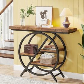 Console Table Entryway Table (Color: Rustic Brown)