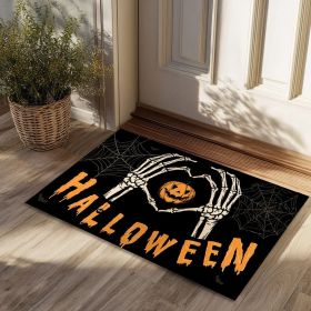 Halloween Pumpkin Ghost Home Decor Doormat, Suitable for Entrance, Bedroom, Living Room, Bathroom, Kitchen, Absorbent and Non-Slip Rug (Color: SJR-70, size: 15.75in*23.62in/40cm*60cm)
